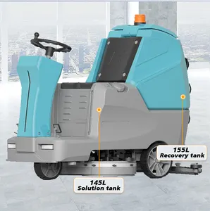 Özelleştirilmiş çevre dostu zemin temizleme makinesi Scrubber binmek zemin çamaşır makinesi elektrik üretimi