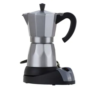 6 Kopjes Draagbare Espresso Mokka Koffiezetapparaat Elektrische Moka Pot
