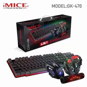 <span class=keywords><strong>Clavier</strong></span> et souris de jeu mécaniques RGB <span class=keywords><strong>IMICE</strong></span> GK-490 4-en-1, rétroéclairage RGB, 104 touches, 3200 DPI, filaire pour PC/ordinateur portable - Product Image 3