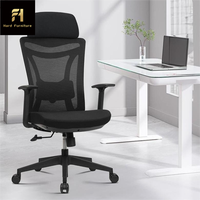 Style industriel noir 360 °   Chaise de direction pivotante moderne, simple et luxueuse pour PDG, patron ou cadre supérieur