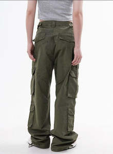 High Waist <strong>Three</strong> <strong>Quarter</strong> Vintage Security Slim Fit Work <strong>Pants</strong> 100% Cotton Men Tactical Ukay Wholesale Embroidered Canvas - Product Image 5