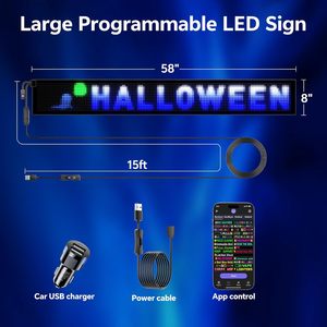 Letrero LED Programable P10 5834x834 con Bluetooth y Aplicación, Pantalla Publicitaria para Interiores, Negocios, Bares y Restaurantes - Product Image 5