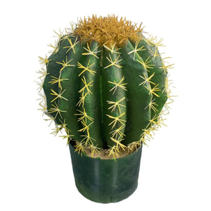 Suculento Mini Cactus Bonsai Redondo Uno Planta Artificial de Alta Calidad Emulacional Plantas Verdes Cactus Artesanía en Maceta - Product Image 6