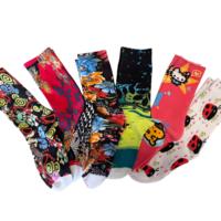 Chaussettes de sport personnalisées de haute qualité, design OEM, amusantes, colorées, respirantes, en coton, imprimées sur 360 degrés, pour l'entraînement et la salle de sport