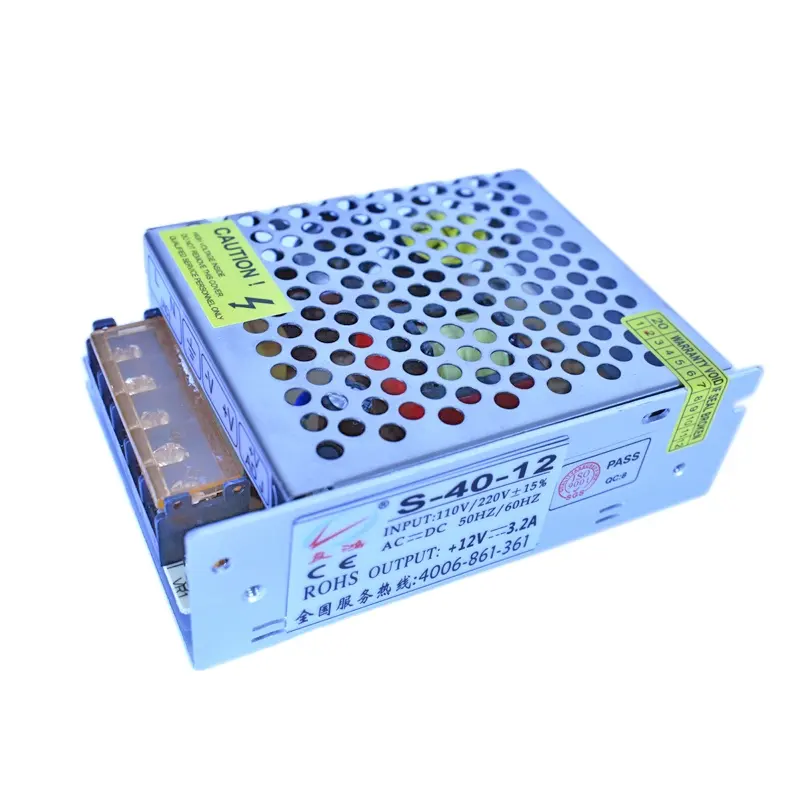 SMPS 220V 110V AC tension d'entrée sortie unique 12v3.2a 36W LED alimentation 12V 40W lumière chaîne module alimentation