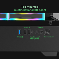 Boîtier Micro ATX léger compatible avec GPU 280 mm, alimentation 160 mm, USB 3.0, refroidissement liquide 240 mm, 4 emplacements