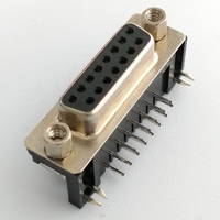 Usine personnalisée mâle femelle 90 180 degrés d-subminiature Vga Base D sous-connecteur soudure électrique D-sub connecteur