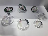 Ronde blush cas avec miroir