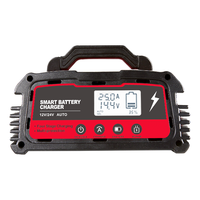 Chargeur de batterie intelligent 12V 24V avec écran LCD, alimentation universelle pour réparation et entretien des batteries AGM, Gel, Plomb-acide, LiFePO4 pour Voiture, VR, Bateau