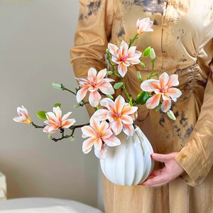 Flor Artificial de Magnolia, Arreglo Floral de Seda con Tacto Real, Estilo Moderno, Decoración para el Hogar, Accesorio para Bodas - Product Image 5