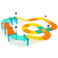 كيبو-لعبة سباق السيارات للأطفال, لعبة سباق السيارات للأطفال بأشكال ثلاثية الأبعاد مكعبات بناء مغناطيسية للأطفال من الأولاد والبنات