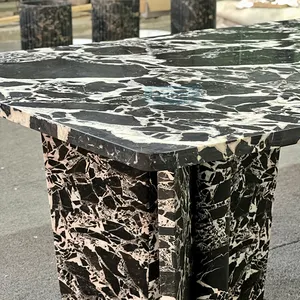 High Quality Wholesale Modern Rectangular Table Casual Living Room Dining Table Fashion Calacatta Viola Marble Dining Table