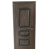 Porte d'entrée en acier GEMINI avec surface finie, garantie de 3 ans, modèle GST-138 pour maisons
