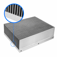 Radiateur à ailettes en aluminium sur mesure, haute densité de lamelles, pour le refroidissement des convertisseurs de puissance et des équipements laser