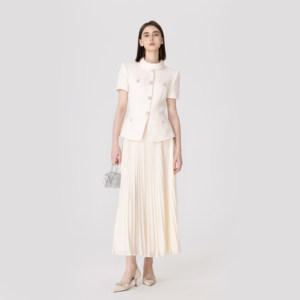 Robe jupe en tweed patchwork de style mille or, de haute qualité, nouvelle collection printemps 2026, S~P - Product Image 1