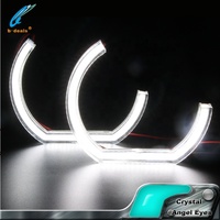 Feux de jour LED Angel Eyes en forme de C fumés pour BMW E90 E92 M3 M4 F10 F30