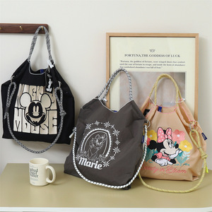 <span class=keywords><strong>Borsa</strong></span> Tote in Nylon Ricamata Autentica per Influencer, Trendy, Eco-Friendly, Versatile, Casual, da Donna - Product Image 3