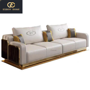 ชุดโซฟาหนังห้องนั่งเล่นสไตล์อิตาเลียนหรูหราทันสมัย สำหรับบ้านพักตากอากาศสุดหรู พร้อมออกแบบตกแต่งบ้านครบวงจร - Product Image 6