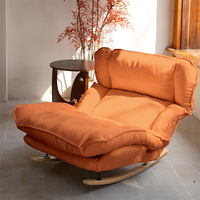 Fauteuil inclinable moderne et pliable, idéal pour salon, appartement, sieste, multifonctionnel, confortable et à bascule