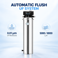 Filtre à eau à ultrafiltration PVDF à valve automatique avec membrane lavable, corps en acier inoxydable pour une utilisation à haut débit dans toute la maison