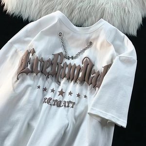 2025 t-shirt Oversize con stampa a sbuffo Y2k da uomo a manica corta - Product Image 2