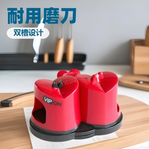 เครื่องลับมีดวีปอนแบบร่องคู่พร้อมใบมีดเหล็กทังสเตน การเจียรแบบเซรามิกที่แม่นยำสำหรับใช้ในครัวในบ้าน - Product Image 3