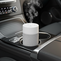 Difusor de Aroma para Auto de Lujo con Pulverizador de Encendido/Apagado Automático, Perfume Líquido para Auto con Conexión USB, Botella de Plástico con Aspecto de Tela, Aceite Esencial Natural