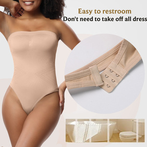 Crochet entrejambe amovible devrait bustier tubulaire femmes Sexy fête Shapewear une pièce corps complet sans couture string body - Product Image 5
