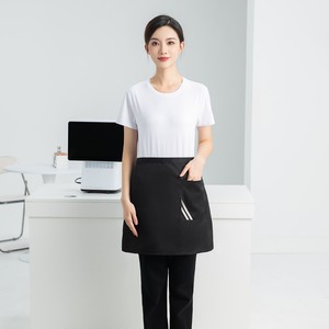 Demi-tablier personnalisé avec poche, couleur unie, imperméable, pour restaurant et bar - Product Image 2