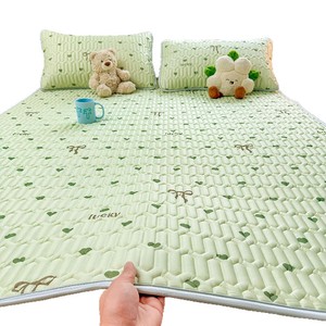 Latex Ice Silk Cooling Mat Set Summer Air Conditioning Soft Mattress Washable For Children Student Dormitory Bed Sheet - Product Image 1