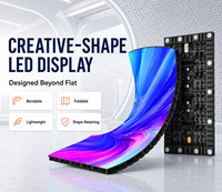 Module d'affichage LED flexible Transtech, écran incurvé intérieur P2/P2.5/P3.076, utilisation commerciale, mur vidéo 600CD, HDR10+, 4K, 1 an de garantie