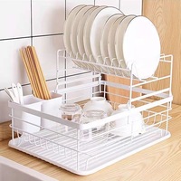 Égouttoir à vaisselle moderne en fil métallique pour comptoir de cuisine