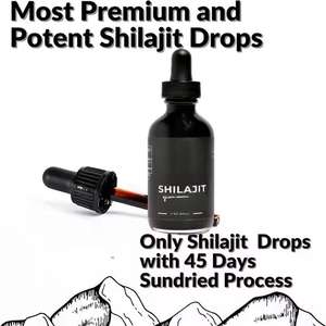 Gouttes liquides pures de Shilajit de l'Himalaya de marque interne les plus vendues Suppléments à base de plantes testés en laboratoire pour adultes Liquide oral - Product Image 2