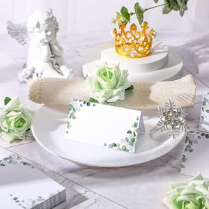 Cartes <span class=keywords><strong>de</strong></span> table aquarelle <span class=keywords><strong>de</strong></span> verdure imprimées personnalisées Cartes <span class=keywords><strong>de</strong></span> tente imprimables Cartes <span class=keywords><strong>de</strong></span> table vierges pour dîner - Product Image 5