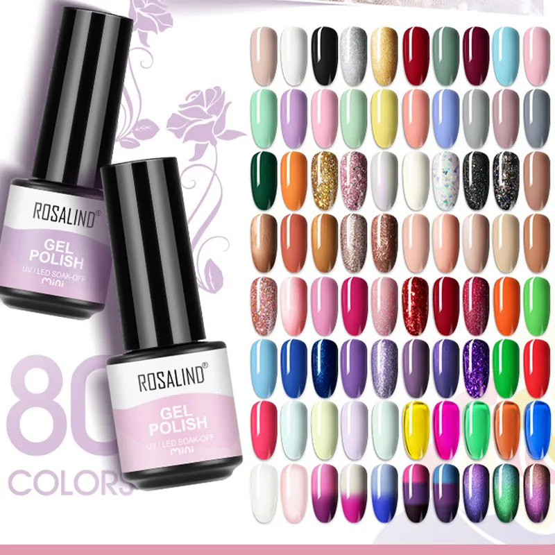 ROSALIND-esmalte de gel para manicura profesional, esmalte de gel para uñas de 7ml con purpurina de diseño de marca privada, para ojos de gato, venta al por mayor