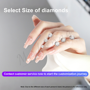 Madonna Lujosos pendientes de moissanita de laboratorio <span class=keywords><strong>Colombia</strong></span> 2ct Moissanita de corte único con pendientes de tuerca de plata 925 - Product Image 4