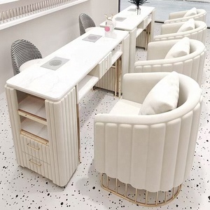 <b>Nail</b> Salon Furniture Set Modern Scandinavian-Style Single/Double-Seater Metal <b>Nail</b> Station-Durable <b>Nail</b> Table Bedroom Hospital - Product Image 4