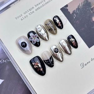 <span class=keywords><strong>Uñas</strong></span> Postizas de Almendra de Lujo Hechas a Mano al por Mayor, Estilo de Lujo de Grado Profesional, Marca Privada al por Mayor - Product Image 2