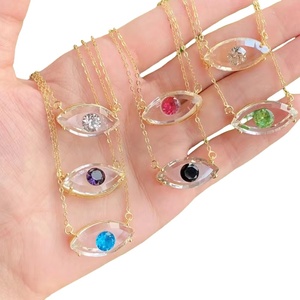 Collana con Ciondolo Occhio Turco Blu in Oro 18K Placcato, Gioiello di Protezione alla Moda per Donne - Product Image 2