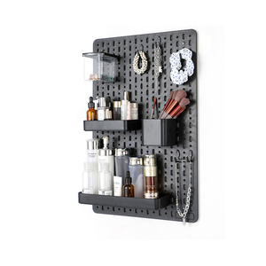 आधुनिक diy एब्स प्लास्टिक पेगबोर्ड हुक सामान प्रदर्शन दीवार शेल्फ भंडारण आयोजक किट एकल चमकदार फिनिश - Product Image 1