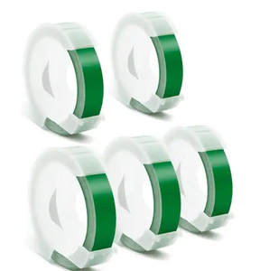 Rubans d'étiquetage en relief 3D compatibles Green <span class=keywords><strong>DYMO</strong></span> 6 mm * 3 m pour les étiqueteuses <span class=keywords><strong>Dymo</strong></span> 1610/12965/1540 Motex E101 - Product Image 1
