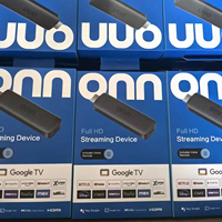 Clé TV 4K Onn Android 14, Quad Core, Connectivité 5G, 2 Go de RAM, Télécommande Vocale, Lecteur Multimédia en Streaming, Décodeur
