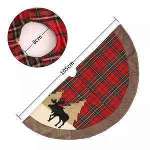 Tapis <span class=keywords><strong>de</strong></span> sol à carreaux pour <span class=keywords><strong>sapin</strong></span> <span class=keywords><strong>de</strong></span> Noël, Nouvel An 2022 - Product Image 3