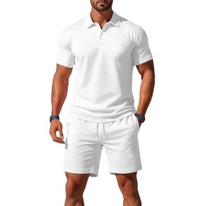 Set Personalizzato di Polo a Maniche Corte e Pantaloncini in Misto Cotone per <span class=keywords><strong>Uomo</strong></span>, Vestibilità Comoda, Nuovo, Multifunzionale, Alla Moda e Popolare - Product Image 6