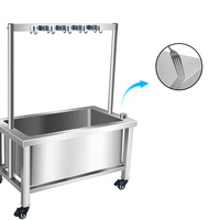 Seau de vadrouille en acier inoxydable à usage domestique avec support mobile égouttoir pour balcon, salle de bain pour cuisine commerciale Fabrication en acier