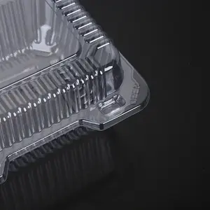 도매 일회용 투명 PET 변조 명백한 용기 플라스틱 투명 조개 껍질 상자 플라스틱 과일 샐러드 포장 상자