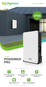Dyness <span class=keywords><strong>Powerbox</strong></span> Pro 51.2V 10KWH 48V 200Ah พาวเวอร์วอลล์ แบตเตอรี่ลิเธียมไอออนติดผนังสำหรับเก็บพลังงานแสงอาทิตย์ภายในบ้าน ป้องกันน้ำ IP65 Lifepo4 - Product Image 5