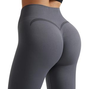 FOXA Smile <b>Butt</b> <b>Lifting</b> Workout <b>Leggings</b> High Waisted Seamless Compression Yoga Pants Women's Gray - Product Image 6