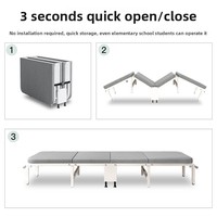 Lit pliant de bureau temporaire en métal - Design minimaliste moderne, structure renforcée, options multi-tailles pour les siestes de pause déjeuner