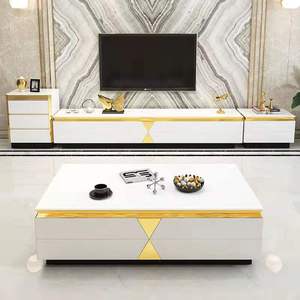Meuble <span class=keywords><strong>TV</strong></span>, table basse et meubles <span class=keywords><strong>TV</strong></span> de luxe, support <span class=keywords><strong>TV</strong></span> moderne avec tiroir pour le salon, table basse - Product Image 3
